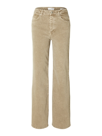 Selected Femme SlfAlice-Cora HW Denim Wide Jeans Beige Denim